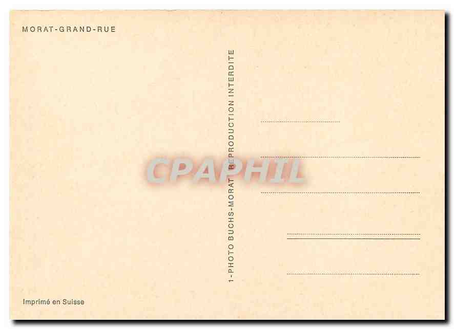 CPM Morat Grand Rue  — Verso