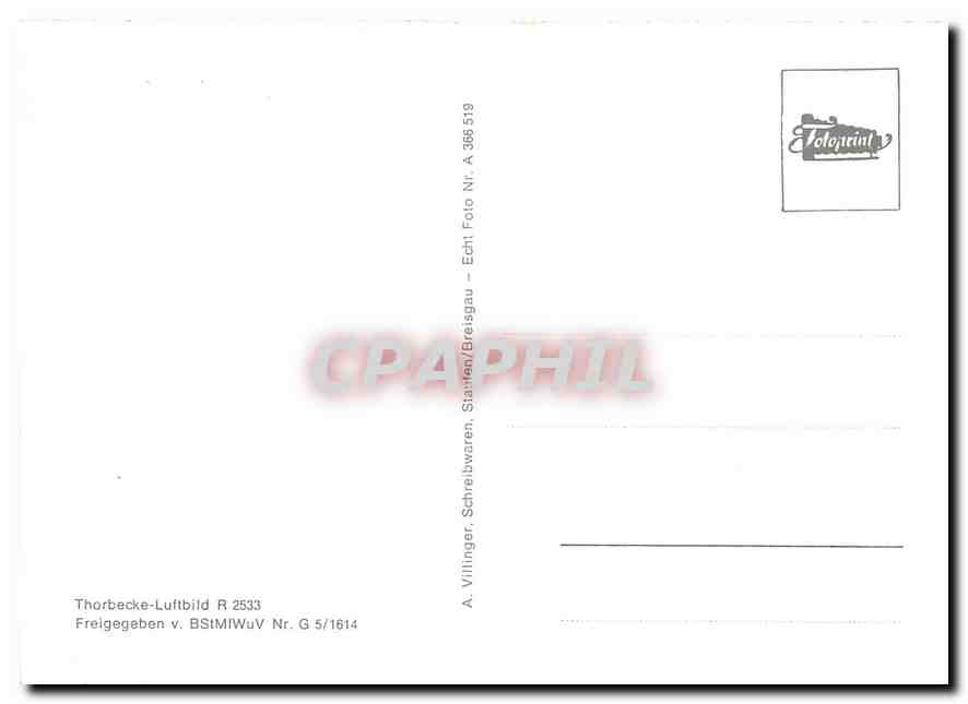 CPM Staufen Breisgau Thorbecke Luftbild R 2533  — Rückseite