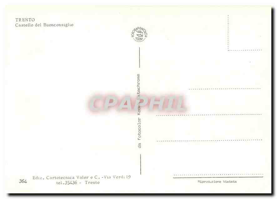 CPM Trento Castello del Buonconsiglio  — Rückseite