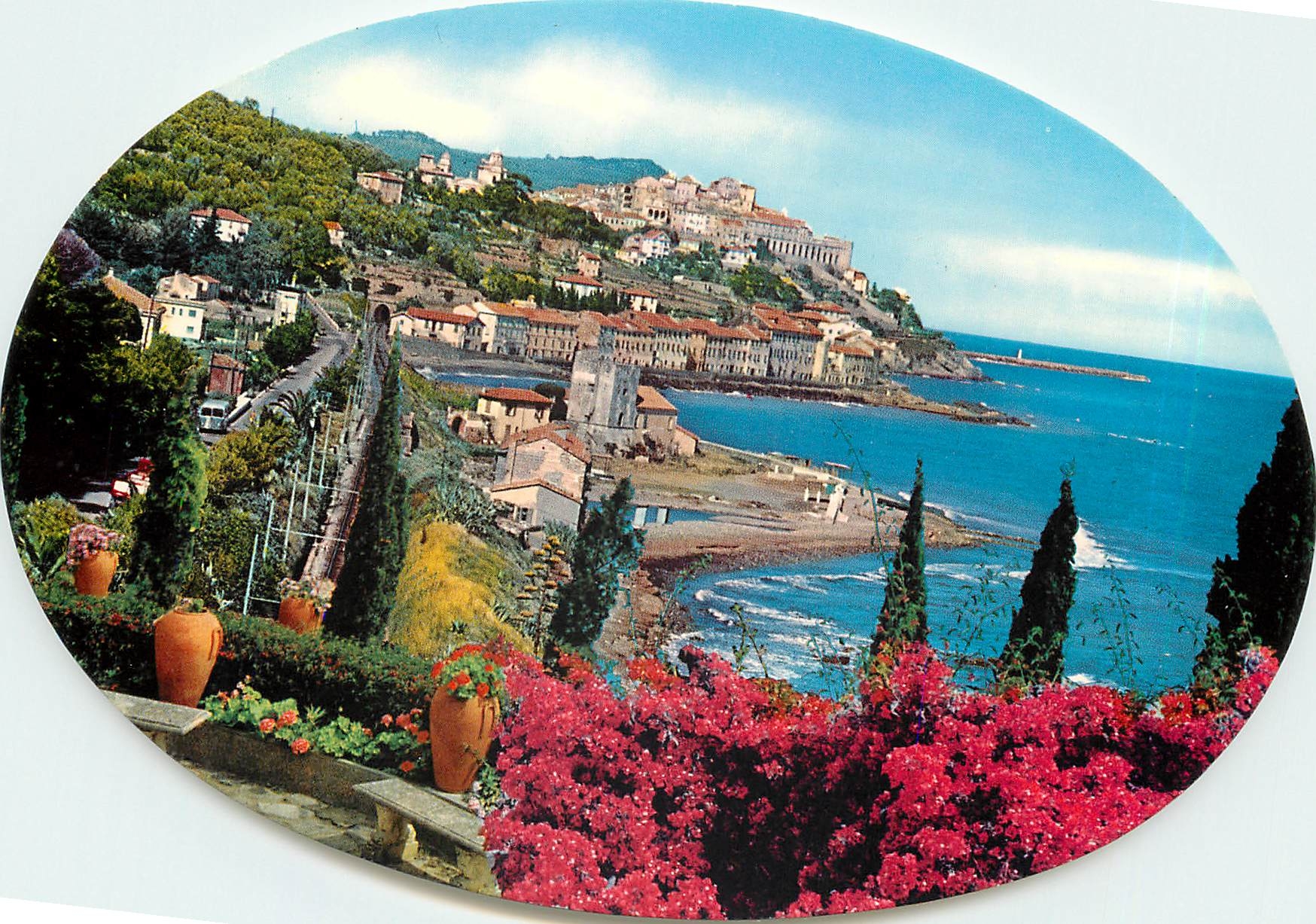 CPM Riviera del Flori Imperia Panorama from West 