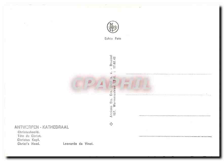 CPM Antwerpen Kathedraal Tete du Christ  — Back