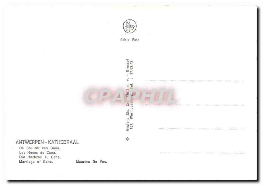 CPM Antwerpen Kathedraal Los Nocos de Cana  — Back