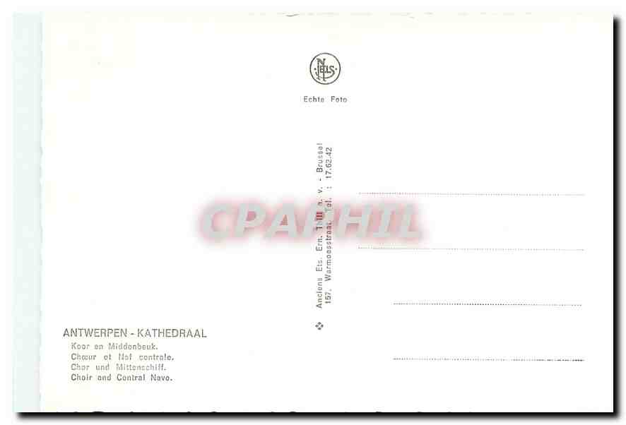 CPM Antwerpen Kathedraal Choeur et Nef contrale  Orgue — Back