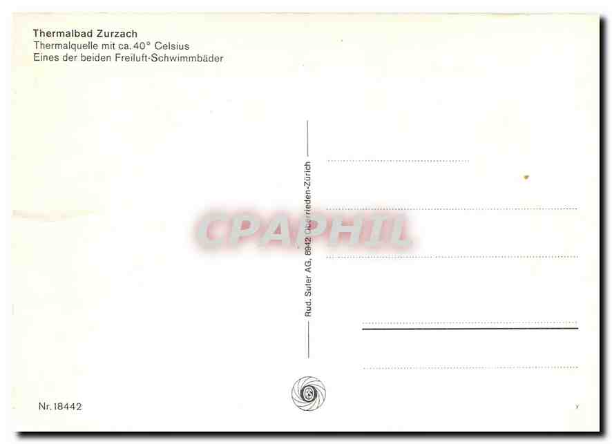 CPM Thermalbad Zurzach Thermalquelle mit ca 40 Celsius  — Back