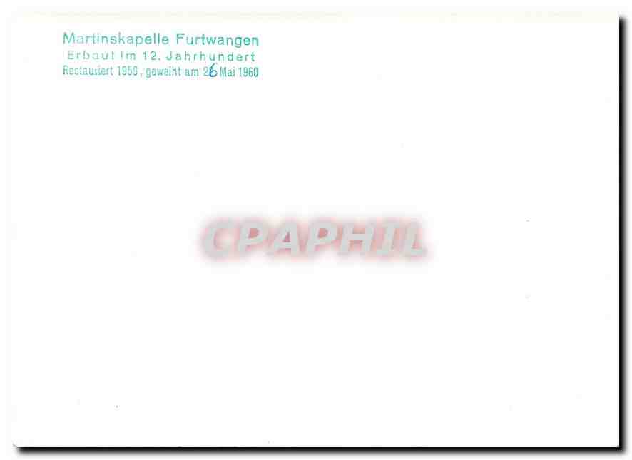 CPM Martinskapelle Furtwangen  — Rückseite