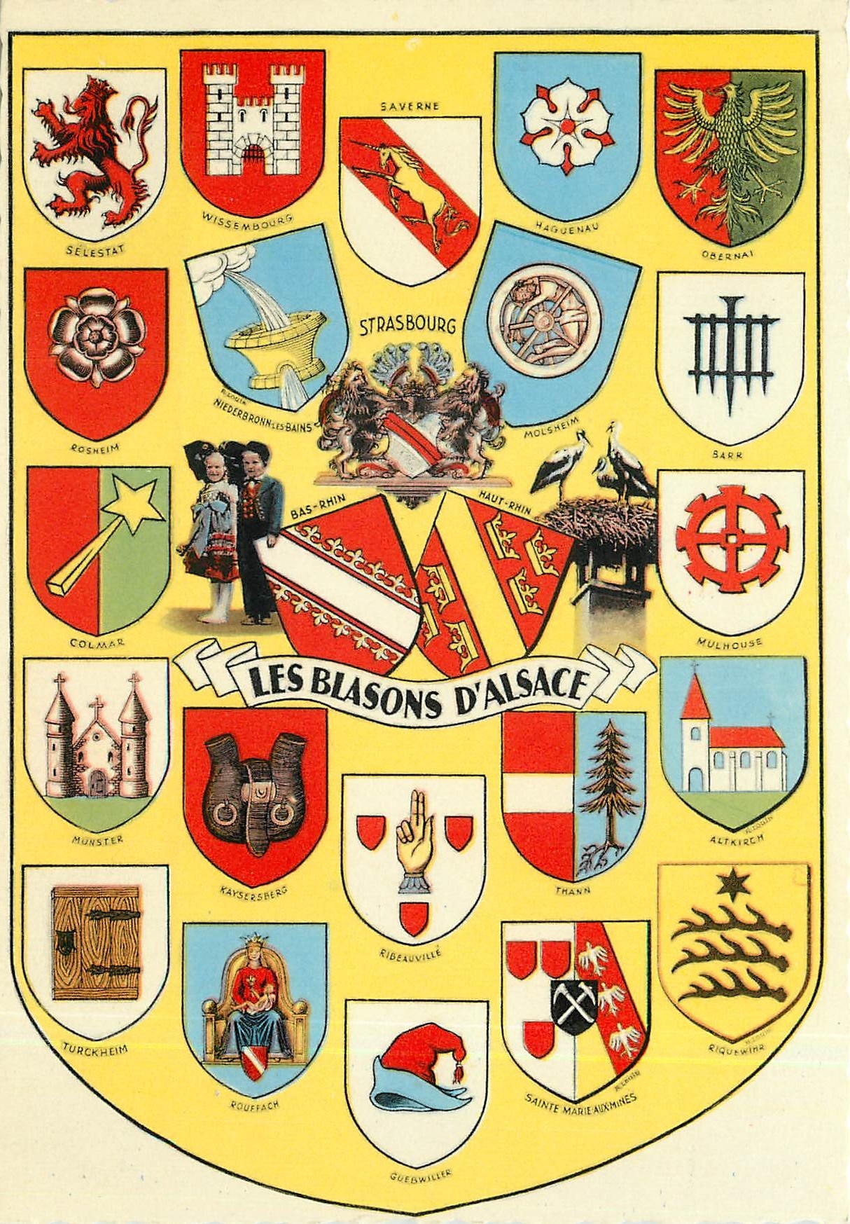 CPM Les Blasons d'Alsace 