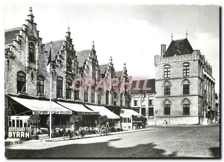 CPM Veurne Furnes Grand Place Cote Nord et Maison Espagnole Restaurant Byrrh