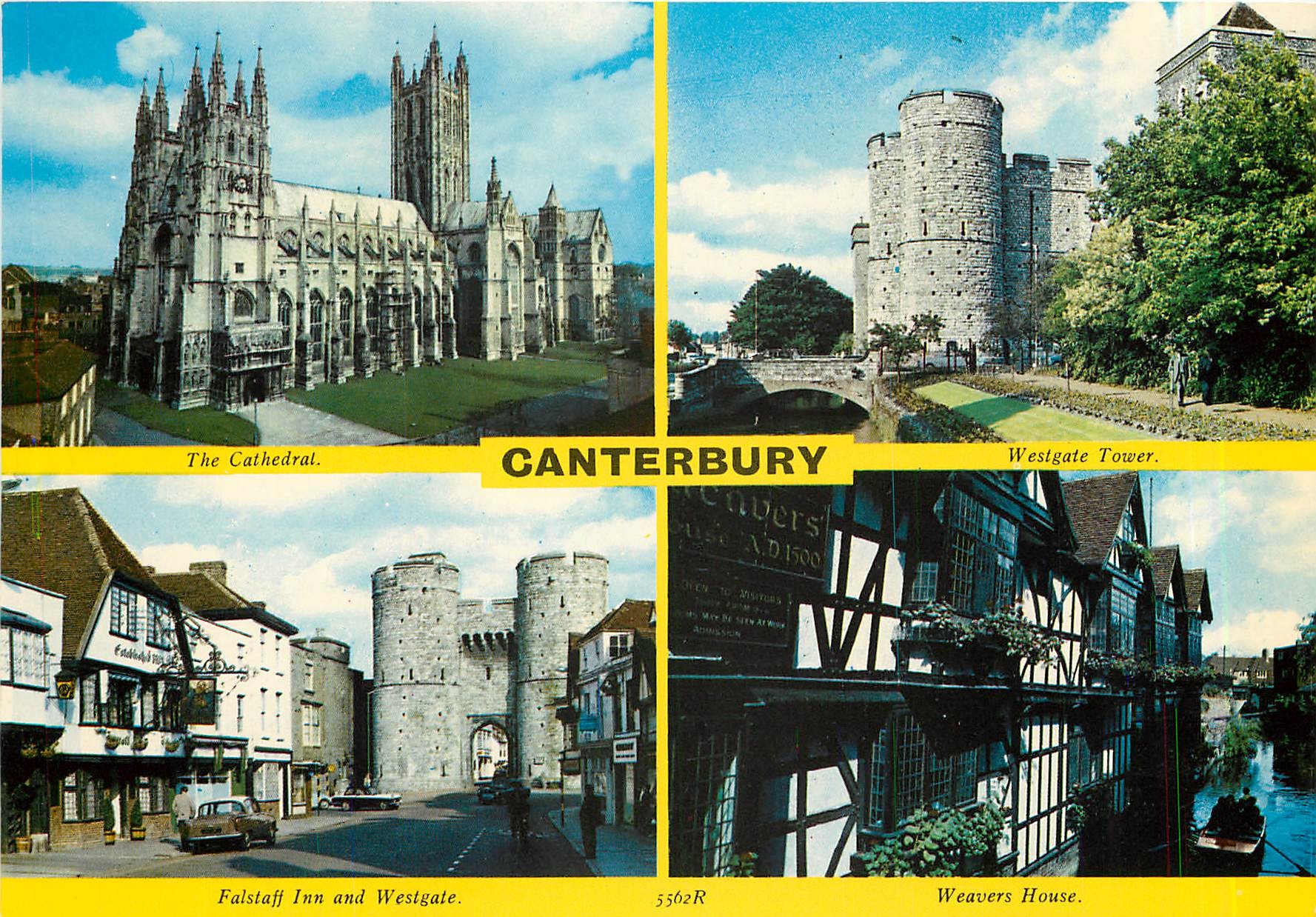 CPM Canterbury The Cathedral Westgate Tower Falstaff Inn and Westgate Weavers House 