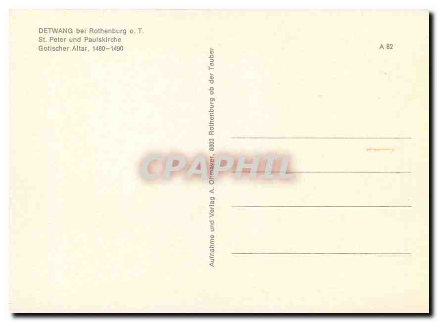 CPM Detwang bei Rothernburg St Paul und Paulskirche  — Rückseite