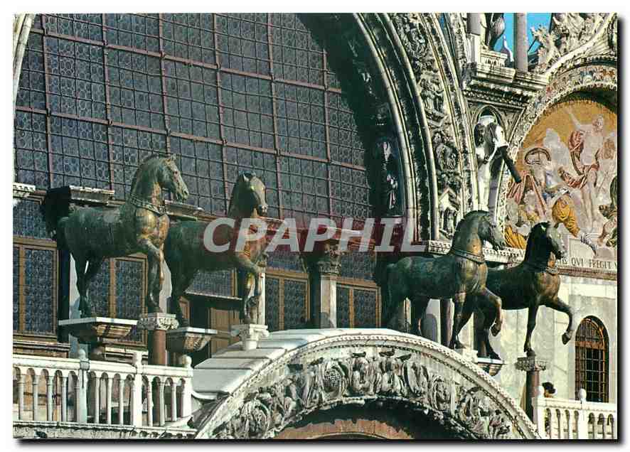 CPM Venezia Basilica di S Marco Les chevaux en bronze 