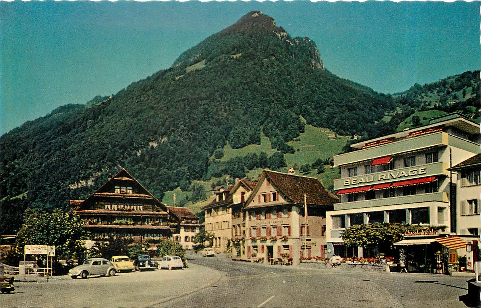 CPM Gersau am Vierwaldstattersee Autofahreplatz mit Gerbehaus 
