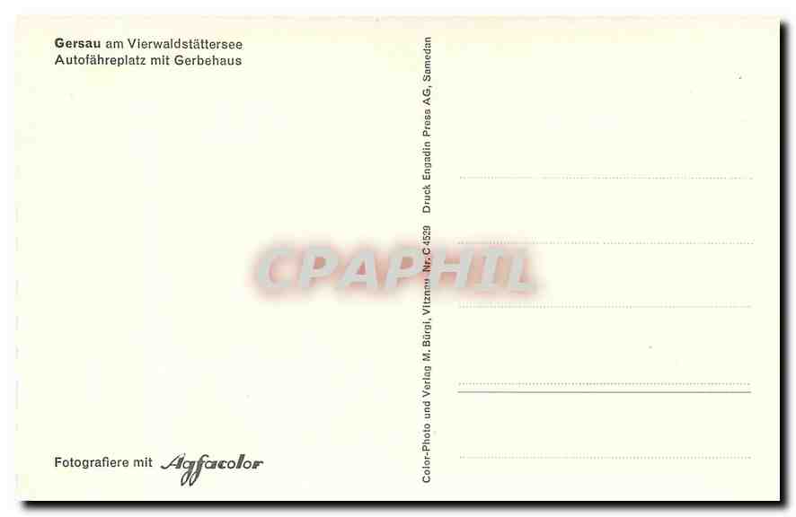 CPM Gersau am Vierwaldstattersee Autofahreplatz mit Gerbehaus  — Rückseite