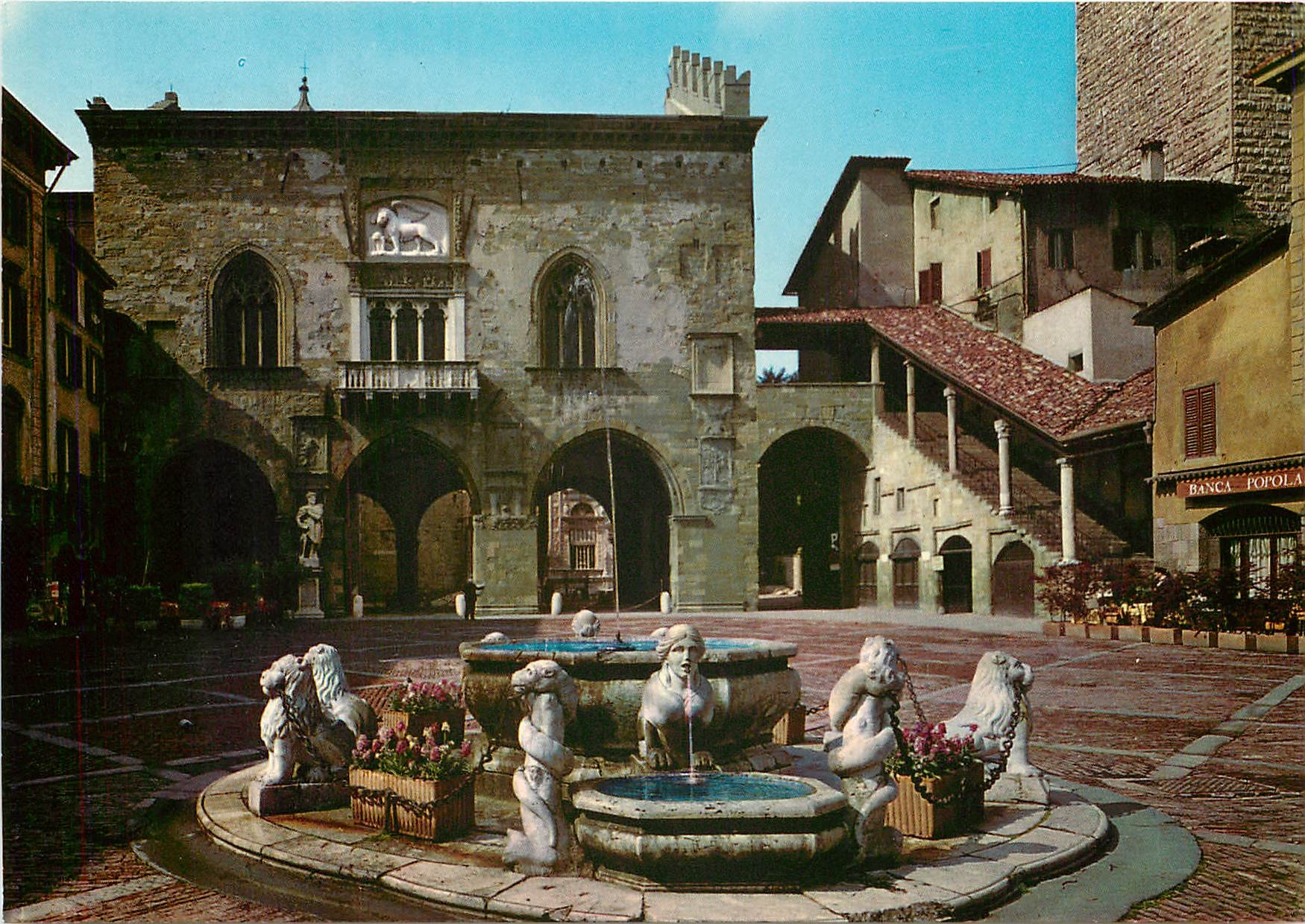 CPM Bergamo Piazza Vecchio Fontana Contarini Palazzo della Ragione 