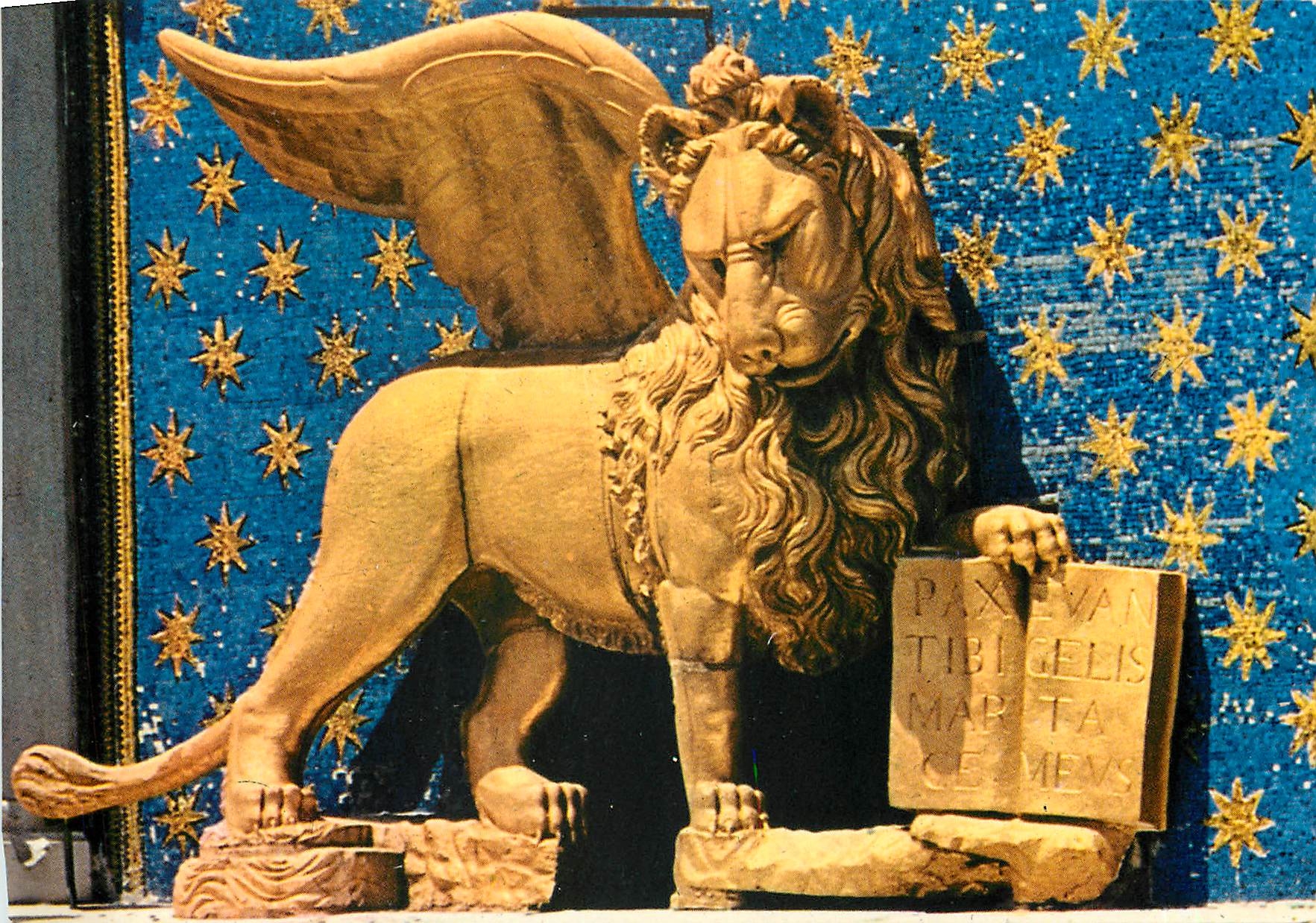 CPM Venezia Lion de St Marc Detail de la Tour de l'Horloge 