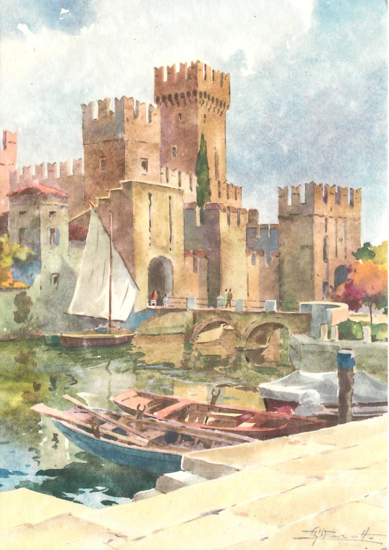CPM Lago di Garda Sirmione Le Chateau Scaligero 
