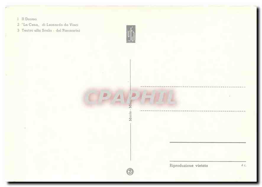 CPM Saluti da Milano  — Rückseite