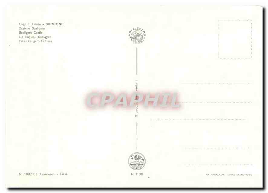 CPM Lago di Garda Sirmione Le Chateau Scaligero  — Verso