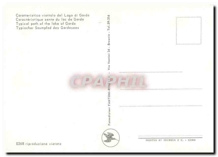 CPM Caracteristique sente du lac de Garda  — Rückseite