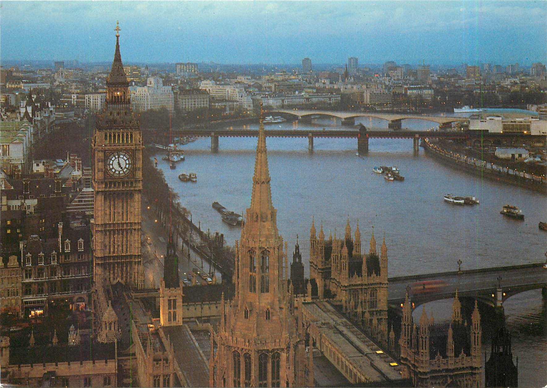 CPM London Big Ben and River Thames at dusk 