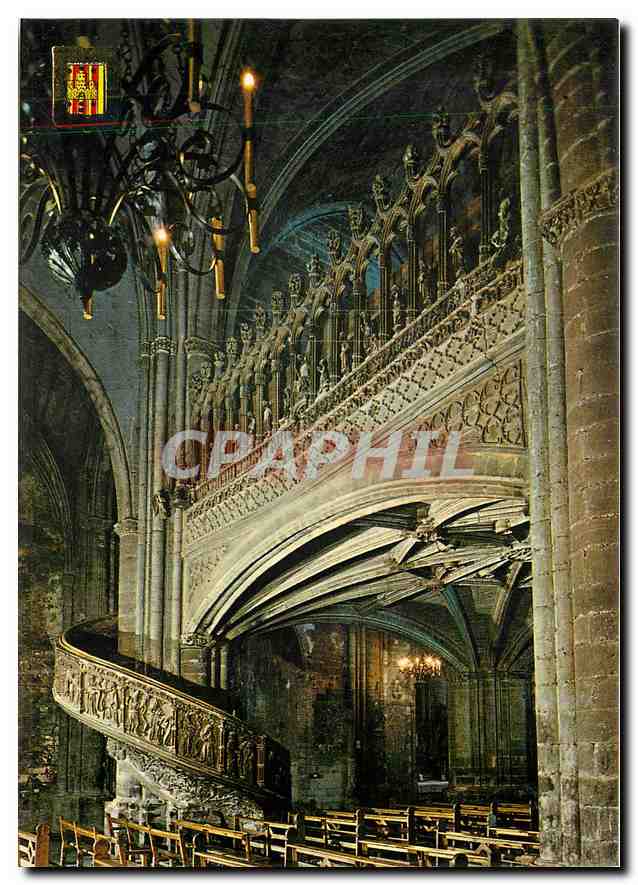 CPM Morella Castallon Escalier et Choeur de l'Eglise archipetral 