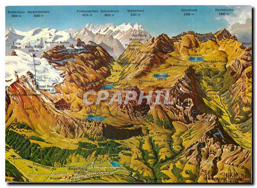 CPM Schweiz Wandergebiet Engelberg Trubsee Titlis Jochpass Melchsee Frutt 