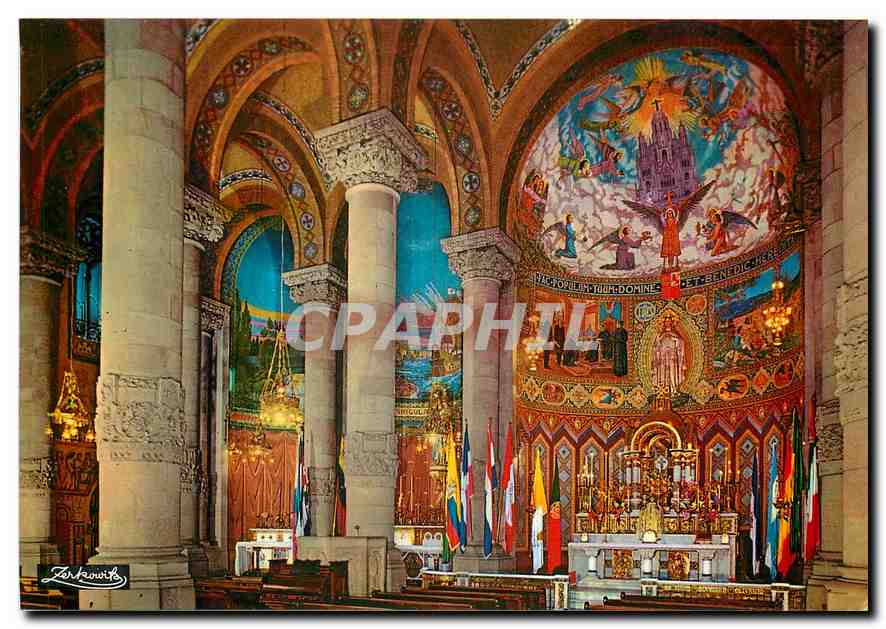 CPM Barcelona Tibidabo Interieur Crypte Basilique Nationale Expiatoire du Sacre Coeur 