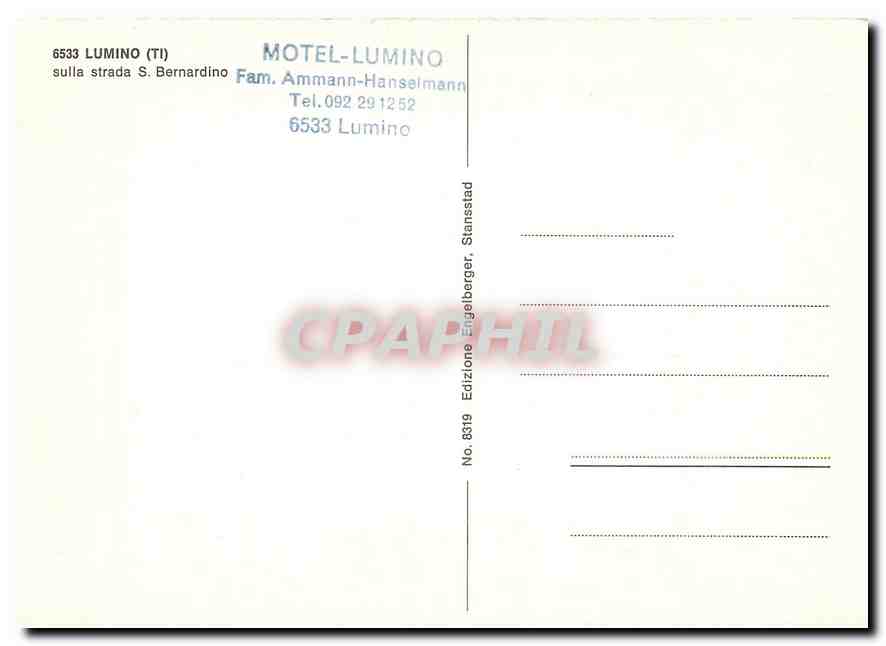 CPM Lumino TI sulla strada S Bernardino  — Verso