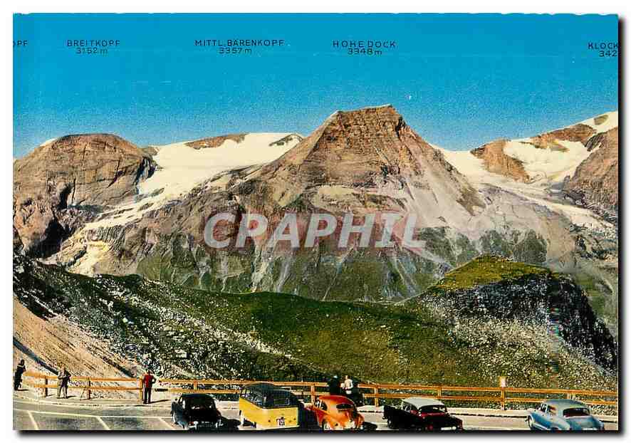 CPM Panorama vom Fuschertorl Glossglockner Hochalpen Strasse  — Rückseite