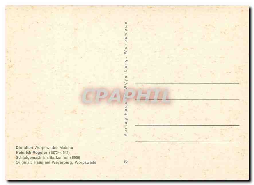 CPM Die alten Worpsweder Meister Heinrich Vogeler  — Rückseite