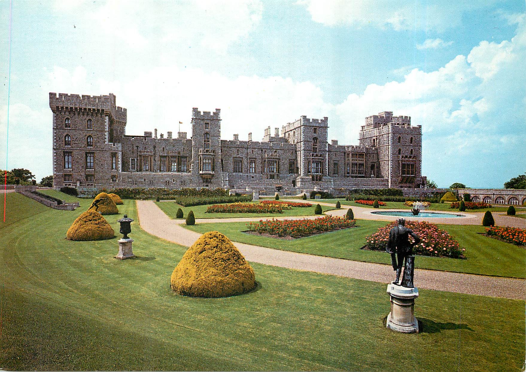 CPM Windsor Castle Berkshire East Terrace garden at the rear of the castle 
