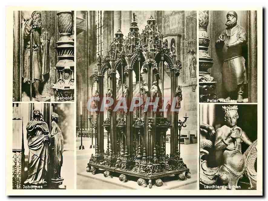 CPM Nurnberg Sebaldus Church Sebaldus Tomn erbaut von Peter Vischer 