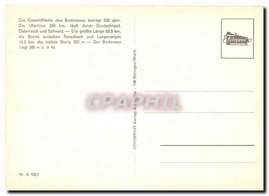 CPM Due Gesamtflache des Bodensees  — Rückseite