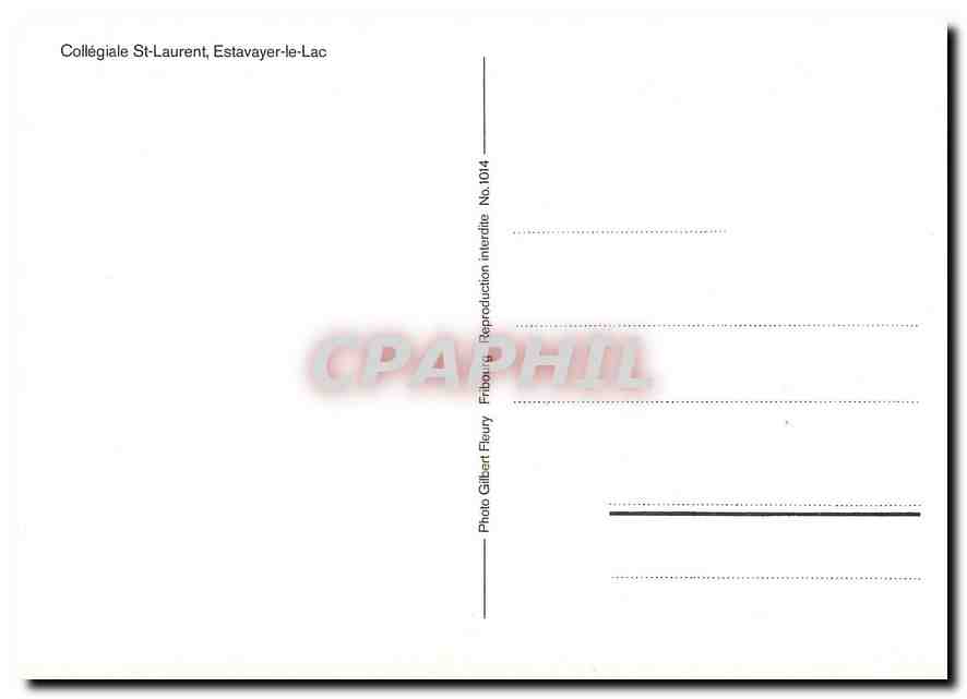 CPM Collegiale St Laurent Estavayer le Lac  — Verso