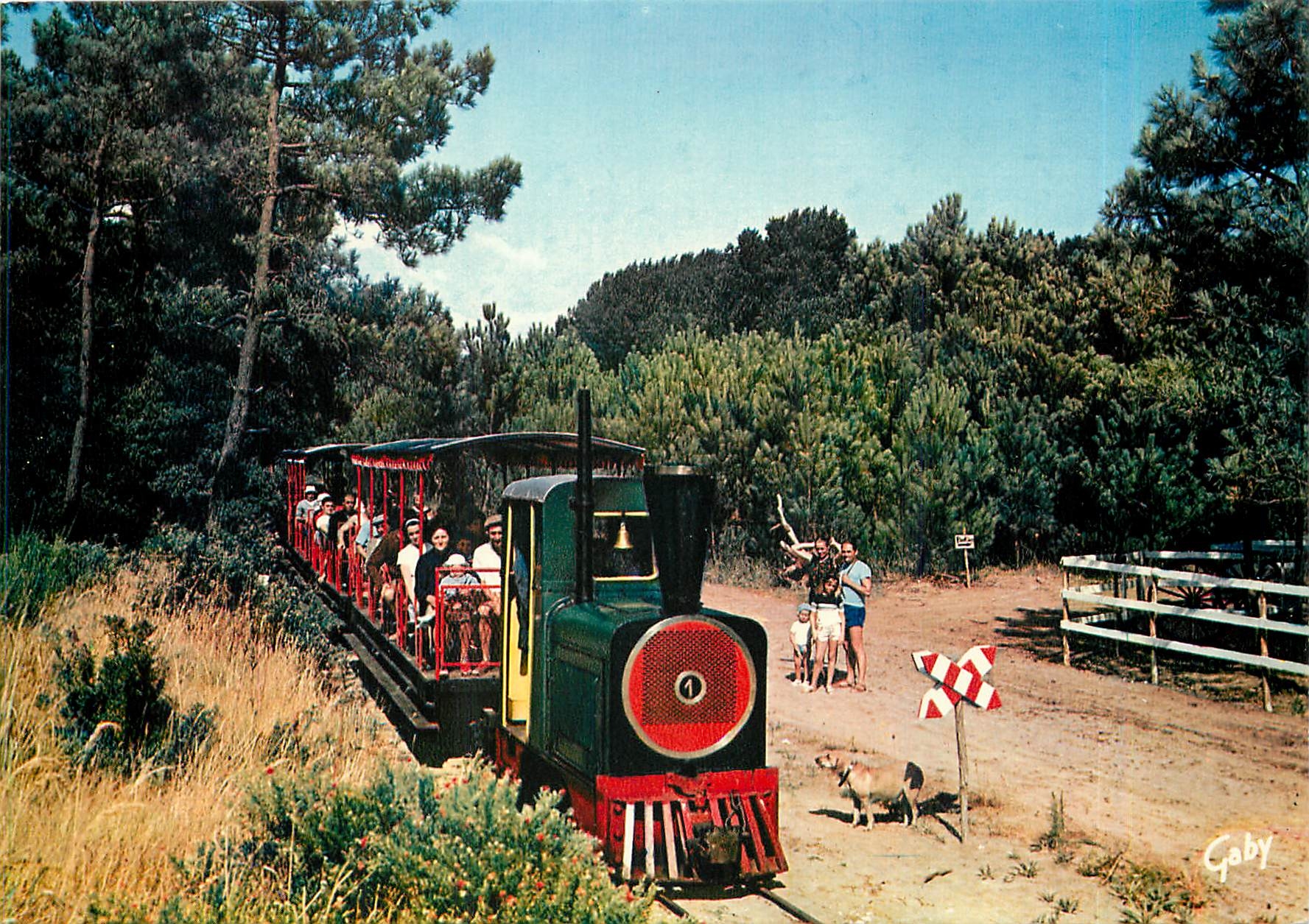 CPM Ile d'Oleron Charente Maritime Le petit tramway touristique de Saint Trojan 