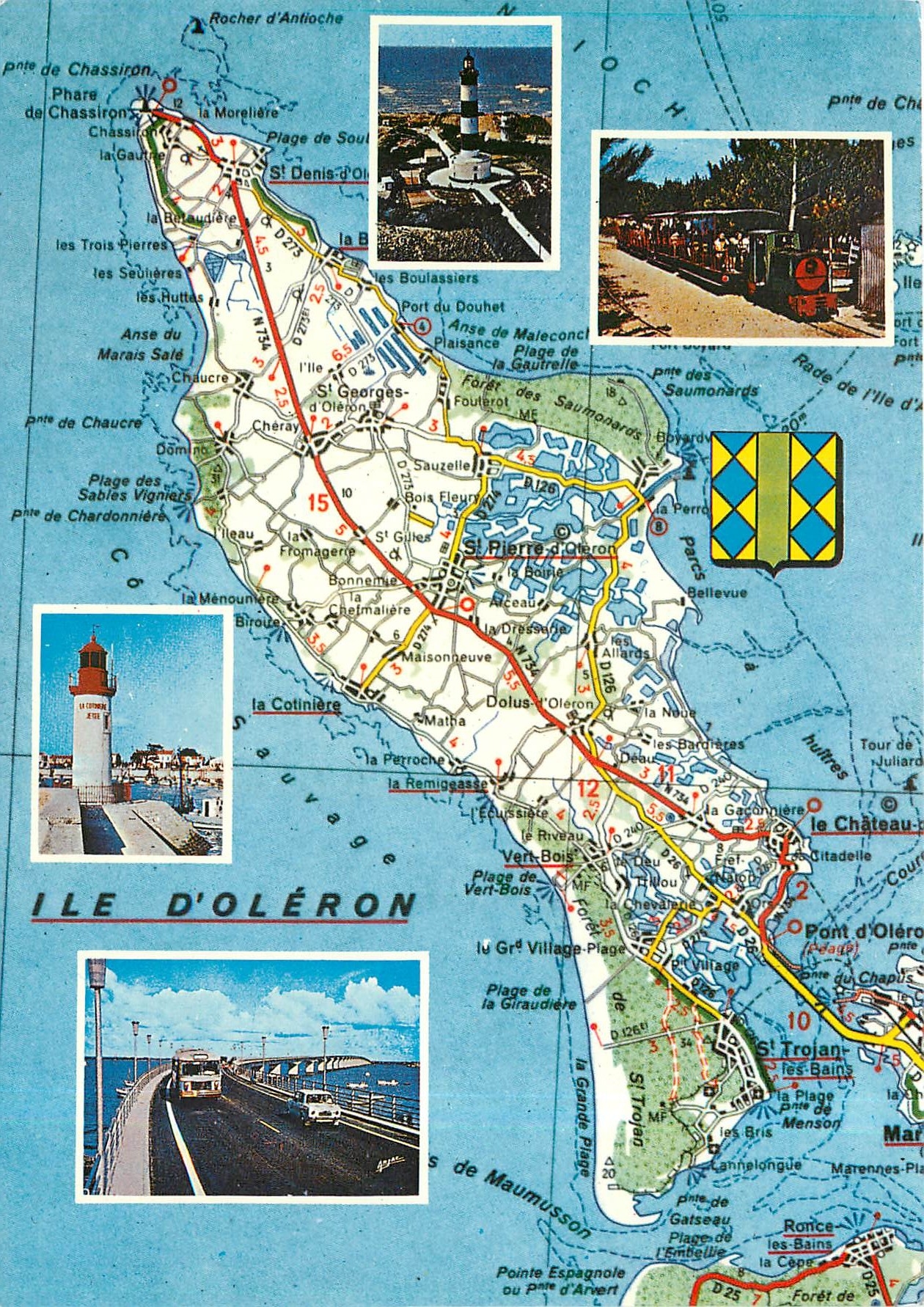 CPM Souvenir de l'Ile d'Oleron d'apres la carte Michelin N 71 