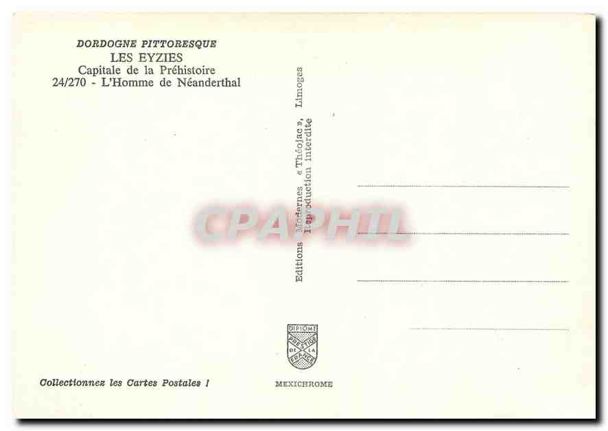 Les Eyzies — Capitale de la Préhistoire — Éditions Diplome — Rückseite