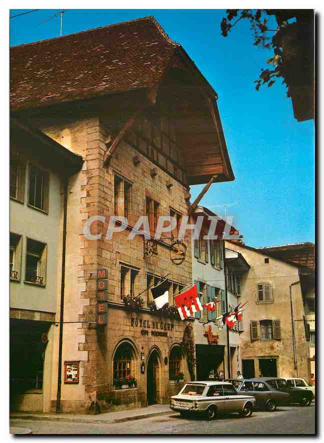 CPM Hotel du Cerf Estavayer Le Lac 