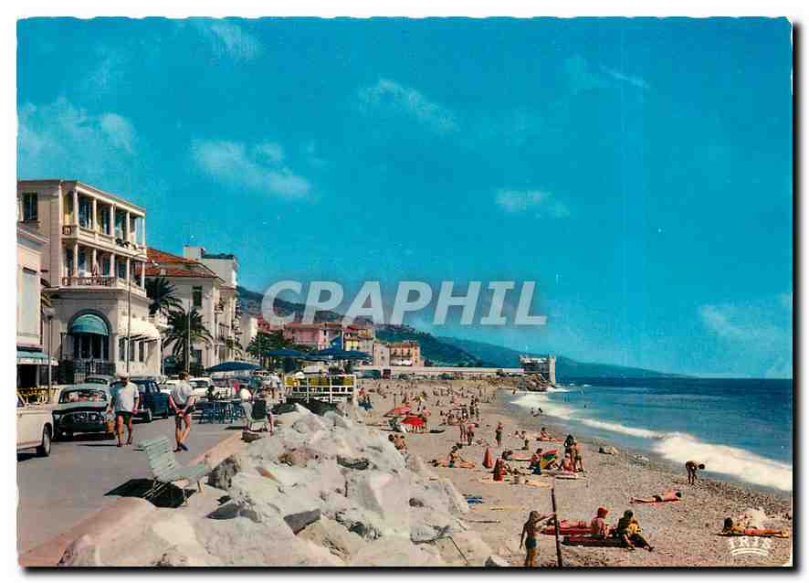CPM Menton AM La plage du Quai Leclerc 
