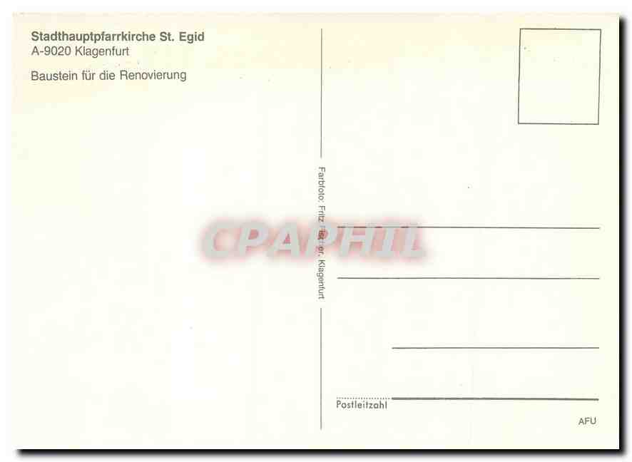 CPM Stadthauptpfarrkirche St Egid Klagenfurt  — Rückseite