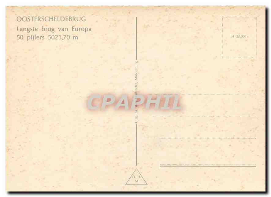 CPM Oosterscheldebrug Langste brug van Europa  — Rückseite