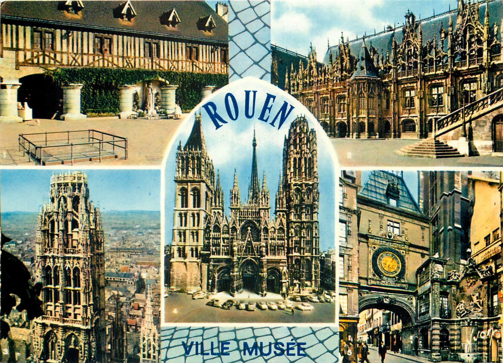 CPM Rouen Seine Maritime Le Palais de Justice La Cathedrale 