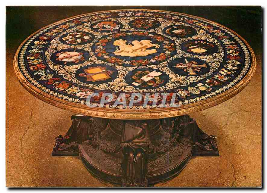 CPM Firenze Galerie Pitti Table en mosaique florentine 