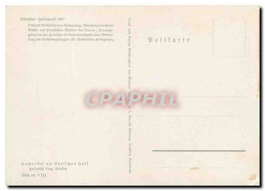 CPM Paysage  — Rückseite
