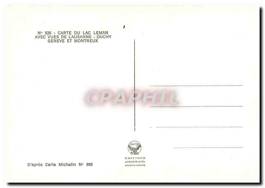 CPM Carte du Lac Leman Avec vues de Lausanne Ouchy Geneve et Montreux  — Verso