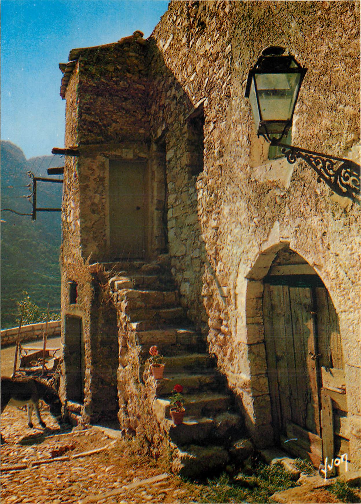 CPM Sainte Agnes Alpes Maritimes Vieille rue Environs de Menton 