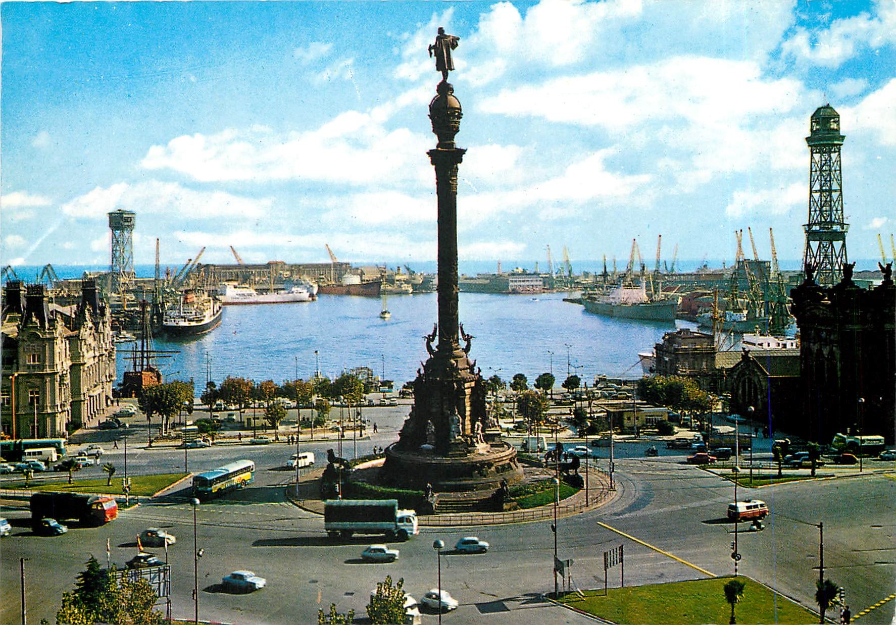 CPM Barcelona Puerto y Monumento a Colon 