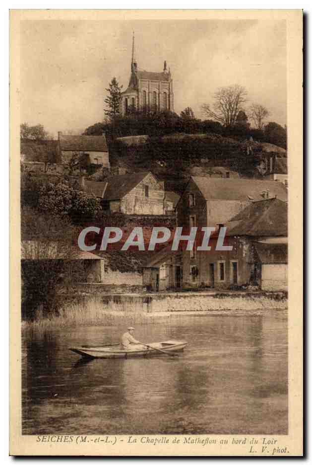 Seiches CPA La chapelle de Matheflon au bord du Loir