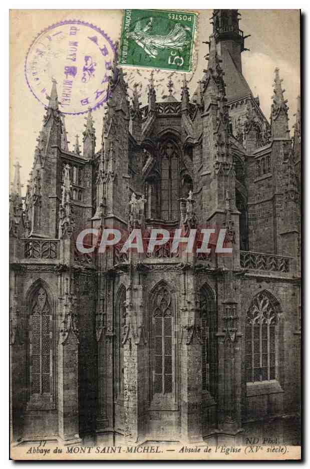 Mont Saint Michel CPA Abbaye Abside de l'eglise
