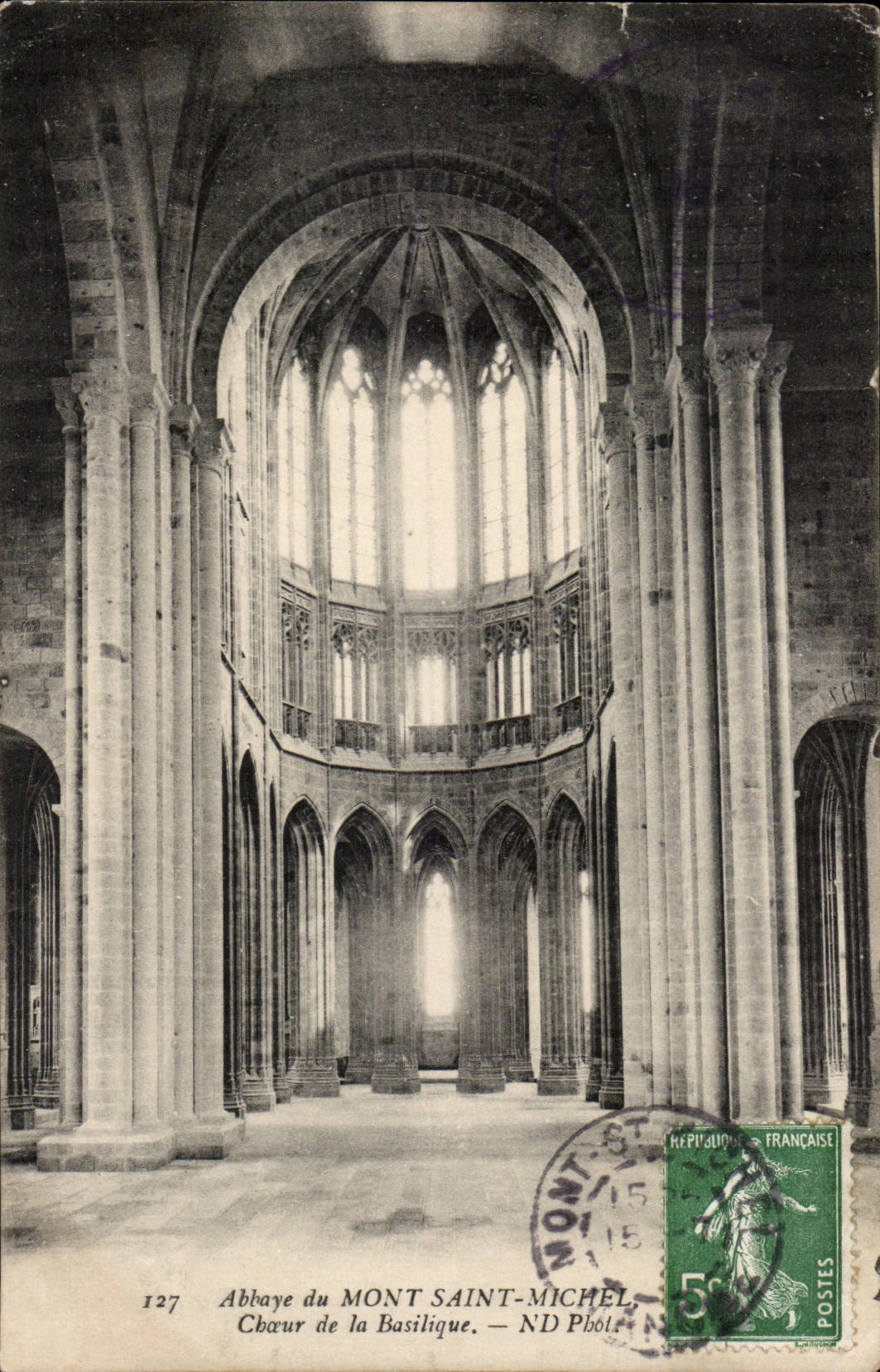 Mont Saint Michel CPA Abbaye Choeur de la basilique
