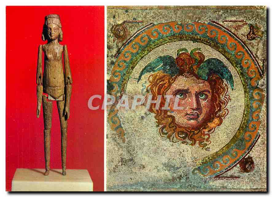 CPM Tarragona -196. Museo Arqueologico. Muñeca de Marfil y Mosaico de la Medusa